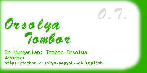 orsolya tombor business card